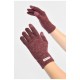 Перчатки женские сенсорные бордового цвета 191146L