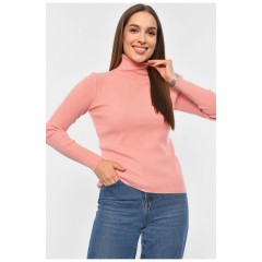 Гольф женский однотонный светло-розового цвета 191268L