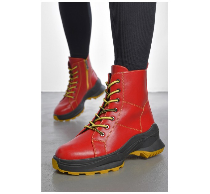 Черевики жіночі демісезонні червоного кольору 191338L