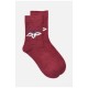 Шкарпетки жіночі на верблюжій вовні з принтом бордового кольору 191361L