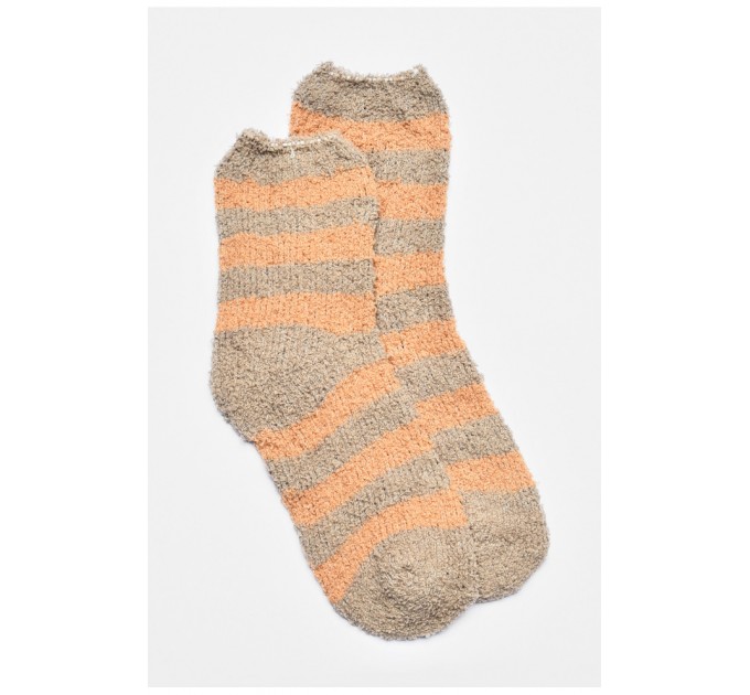 Носки женские травка коричневого цвета в полоску 191438L