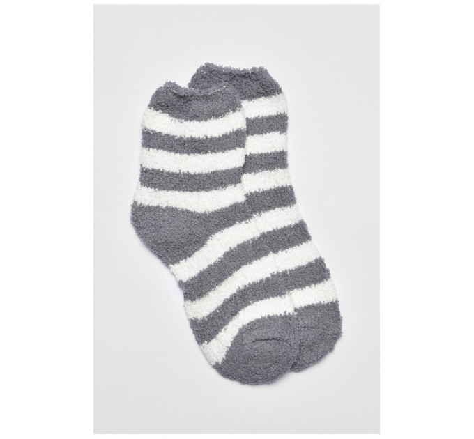 Носки женские травка серого цвета в полоску 191444L