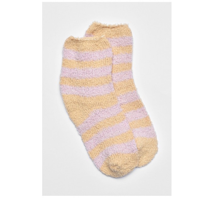 Носки женские травка лилового цвета в полоску 191478L