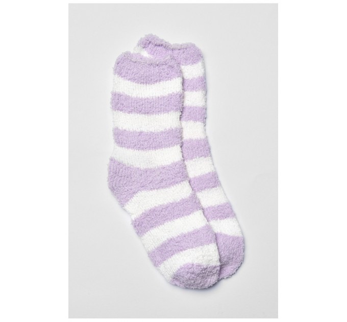 Носки женские травка лилового цвета в полоску 191493L