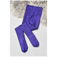 Колготи дитячі махрові для дівчинки однотонні фіолетового кольору 191580L