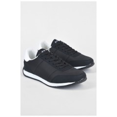 Кросівки чоловічі чорного кольору на шнурівці 191624L