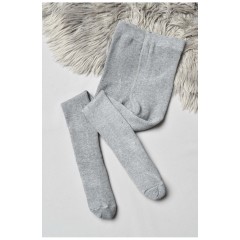 Колготи дитячі махрові для хлопчика однотонні сірого кольору 191657L
