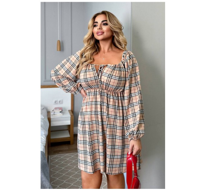 Платье женское бежевого цвета 191708L