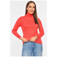 Гольф жіночий трикотажний коралового кольору 191809L