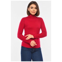 Гольф жіночий трикотажний бордового кольору 191843L