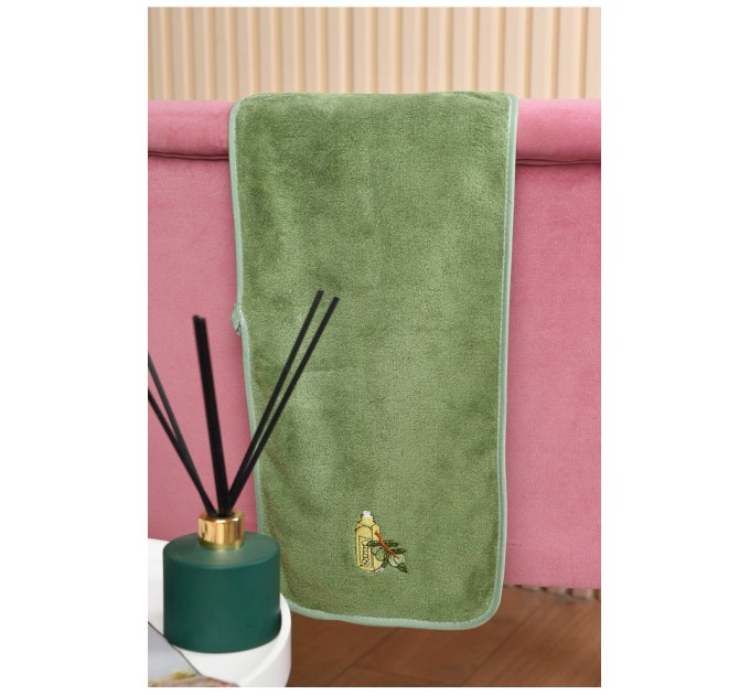 Полотенце кухонное микрофибра зеленого цвета размер 25*50 см 191860L