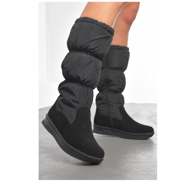 Чоботи жіночі зимові чорного кольору 191948L