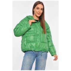 Куртка женская демисезонная зеленого цвета 192039L