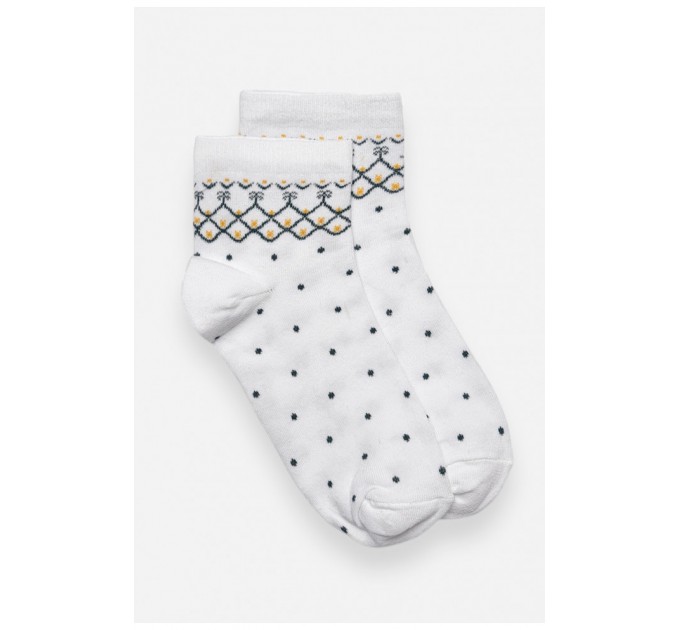 Шкарпетки жіночі демісезонні білого кольору 192262L