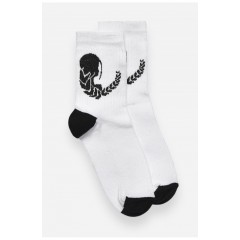 Шкарпетки жіночі демісезонні білого кольору 192314L