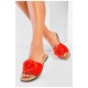 Шльопанці жіночі червоного кольору 192715L Шльопанці жіночі червоного кольору 192715L