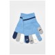 Рукавички дитячі демісезонні блакитного кольору з малюнком 192730L
