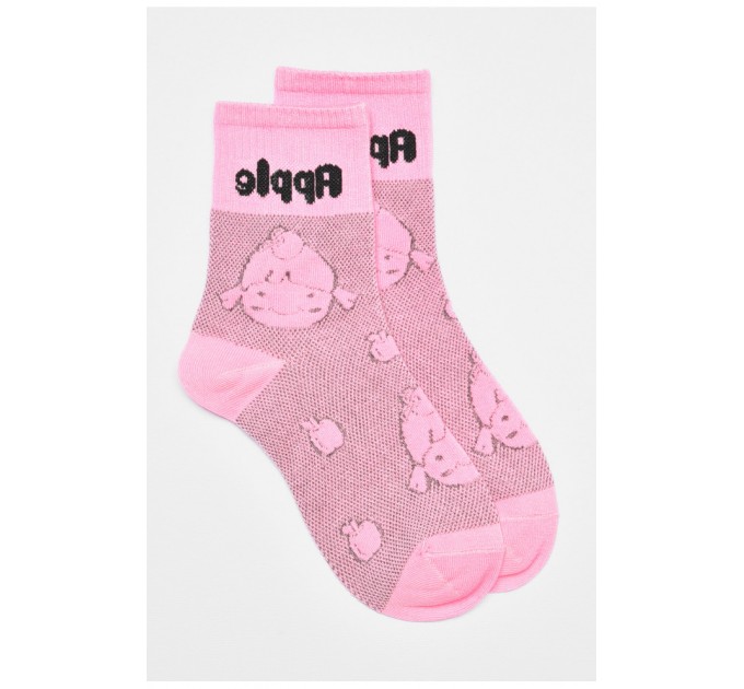 Носки детские демисезонные розового цвета с рисунком 192885L.