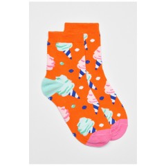 Шкарпетки дитячі демісезонні помаранчевого кольору з малюнком 192899L