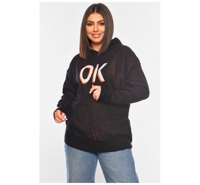 Худі жіноче чорного кольору 193269L