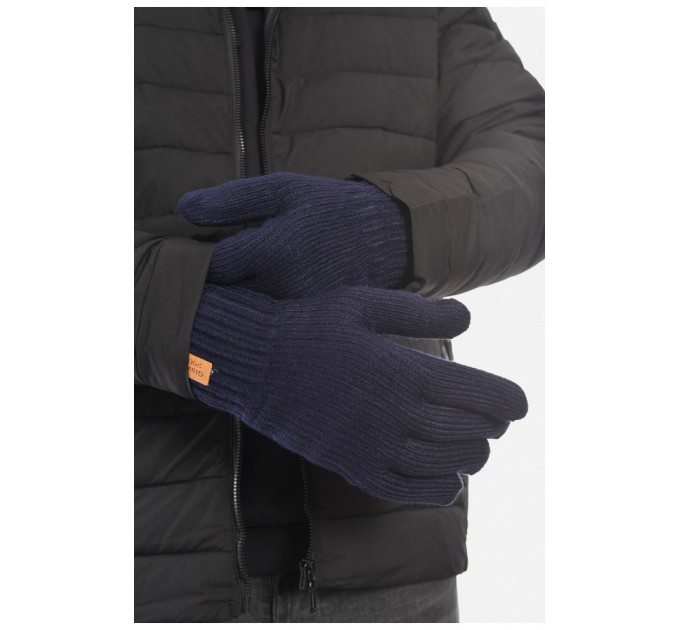 Рукавички чоловічі акрилові утеплені темно-синього кольору 193716L