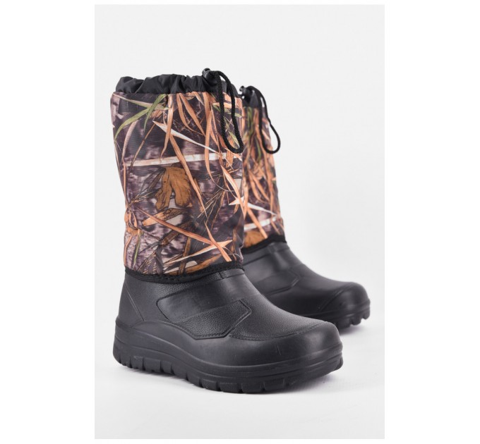 Дутики мужские пена на овчине черного цвета 193743L