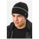 Мужская шапка на флисе черного цвета 193772L