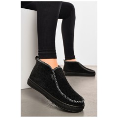 Бурки жіночі на хутрі темно-сірого кольору 193869L