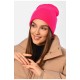 Шапка жіноча зимова однотонна малинового кольору 194134L