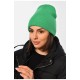Шапка жіноча зимова однотонна зеленого кольору 194140L