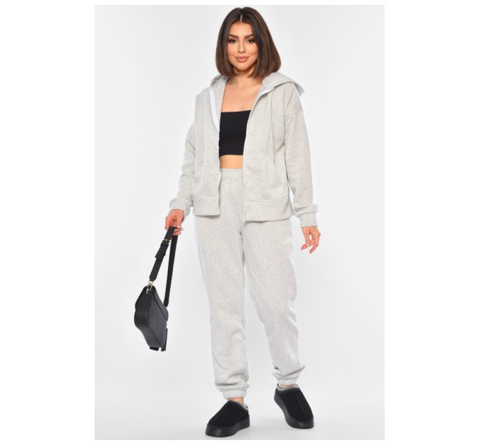 Спортивний костюм жіночий світло-сірого кольору 194532L