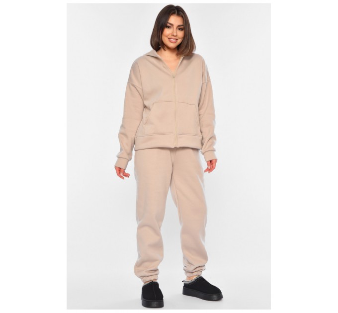 Спортивний костюм жіночий бежевого кольору 194533L