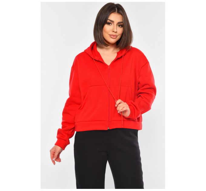 Худое женское на флисе красного цвета 194536L