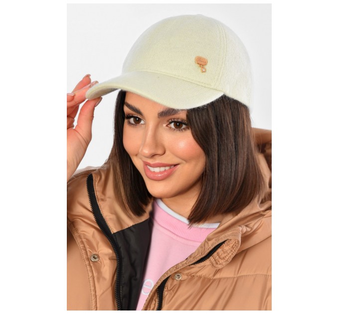 Кепка жіноча ангорова м'ятного кольору 194741L