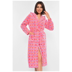 Женский халат розового цвета с принтом 194743L.
