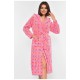 Женский халат розового цвета с принтом 194743L.