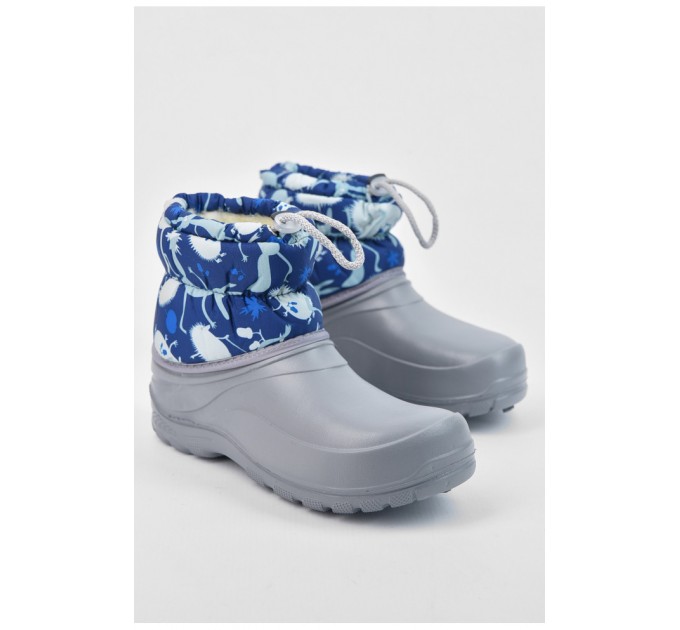 Дутики дитячі на хутрі сірого кольору 194757L