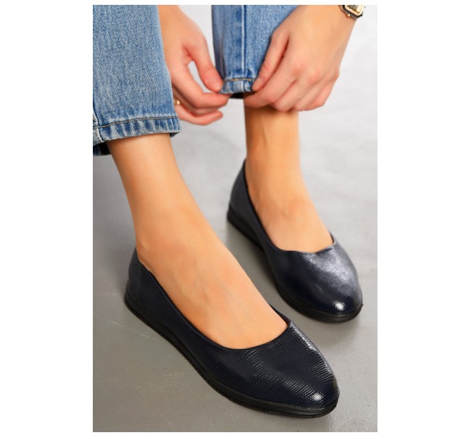 Балетки жіночі темно-синього кольору 194862L