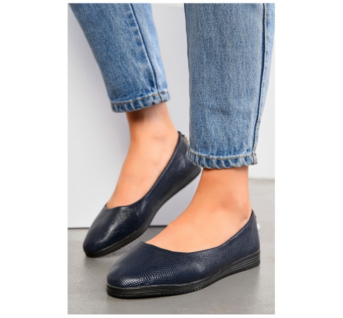 Балетки женские темно-синего цвета 194942L