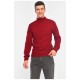 Свитер мужской однотонный бордового цвета 195390L