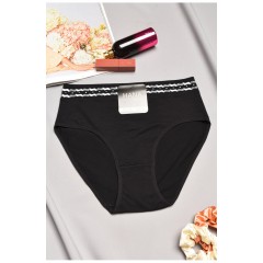Труси жіночі напівбатальні чорного кольору 195592L