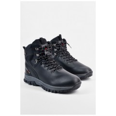 Ботинки мужские зимние на меху черного цвета 195746L