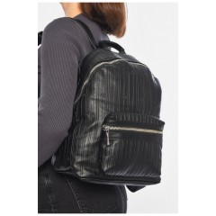 Рюкзак жіночий з екошкіри чорного кольору 196056L