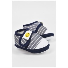 Пінетки дитячі для хлопчика на липучці темно-синього кольору 196075L