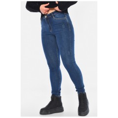 Джинси жіночі скінні темно-синього кольору 196230L