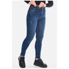 Джинси жіночі скінні темно-синього кольору 196260L
