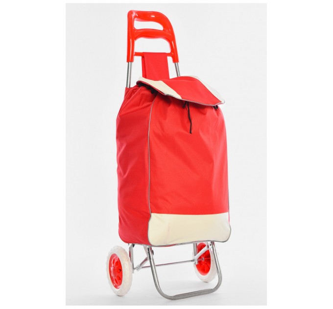 Сумка кравчучка на колесах червоного кольору 196312L