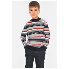 Светр дитячий для хлопчика сірого кольору 196356L
