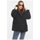 Куртка жіноча демісезонна чорного кольору 196408L Куртка жіноча демісезонна чорного кольору 196408L