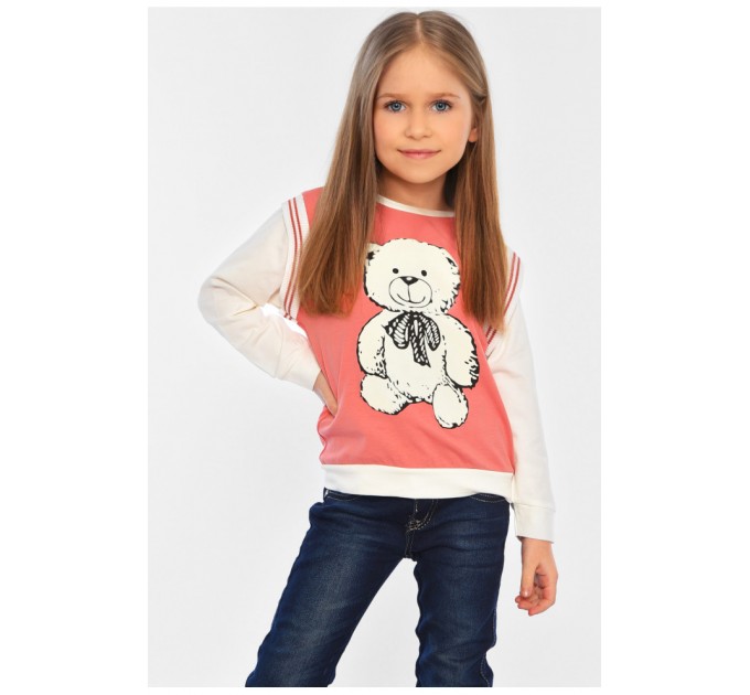 Світшот дитячий для дівчинки пудрового кольору 196535L